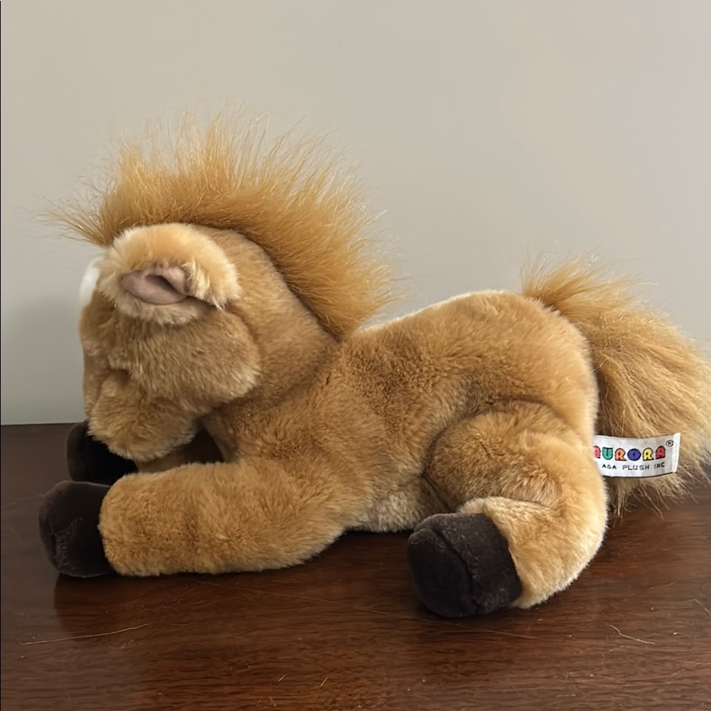 Aurora Plush Palomino Flopsie Horse 12”